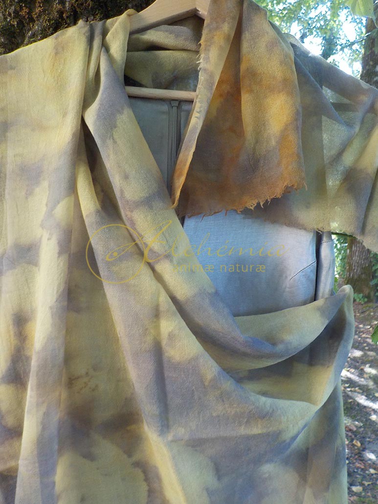 Stola Lana e Seta Ecoprint -S102-01