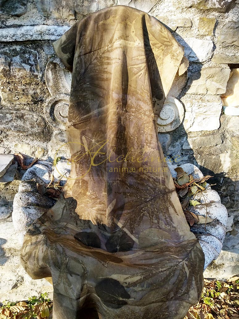 Stola in pura seta "Terra d'Ombra"