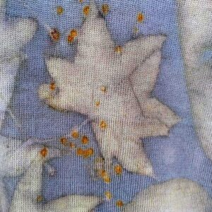 Stola lana merino ecoprint -L78-03