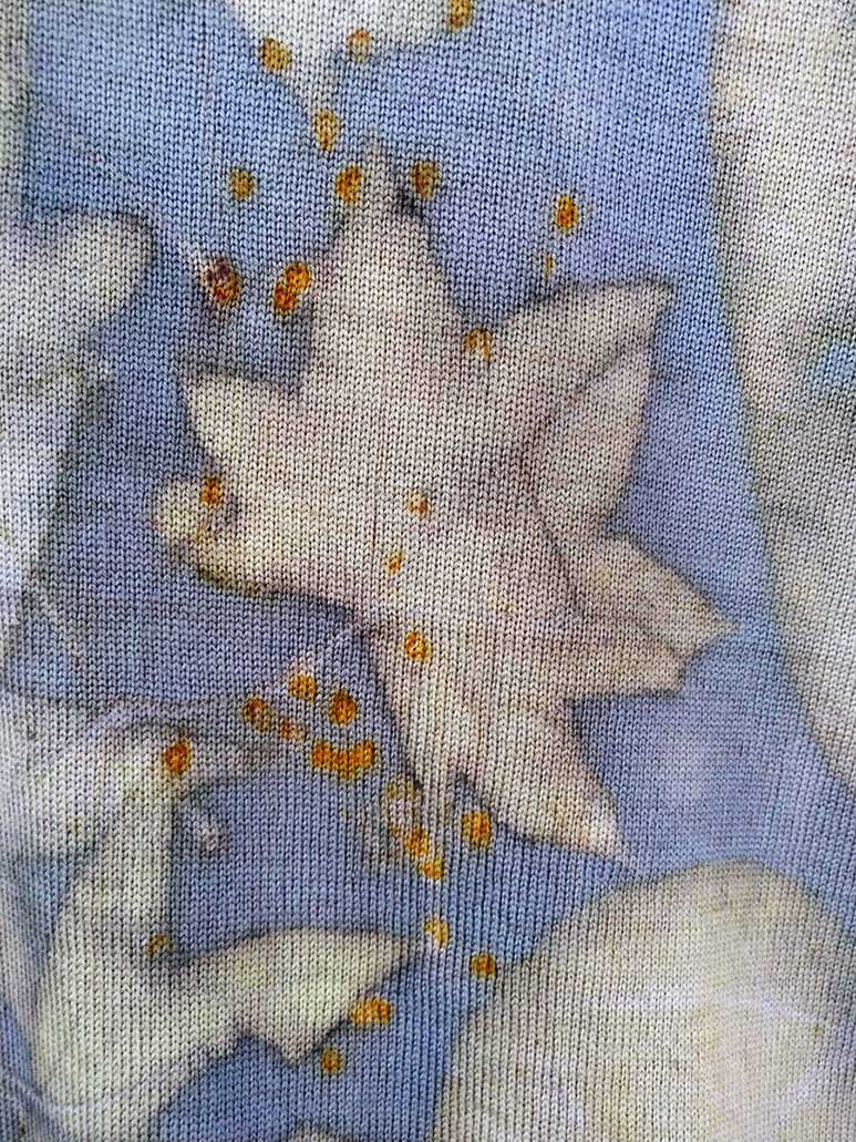 Stola lana merino ecoprint -L78-03