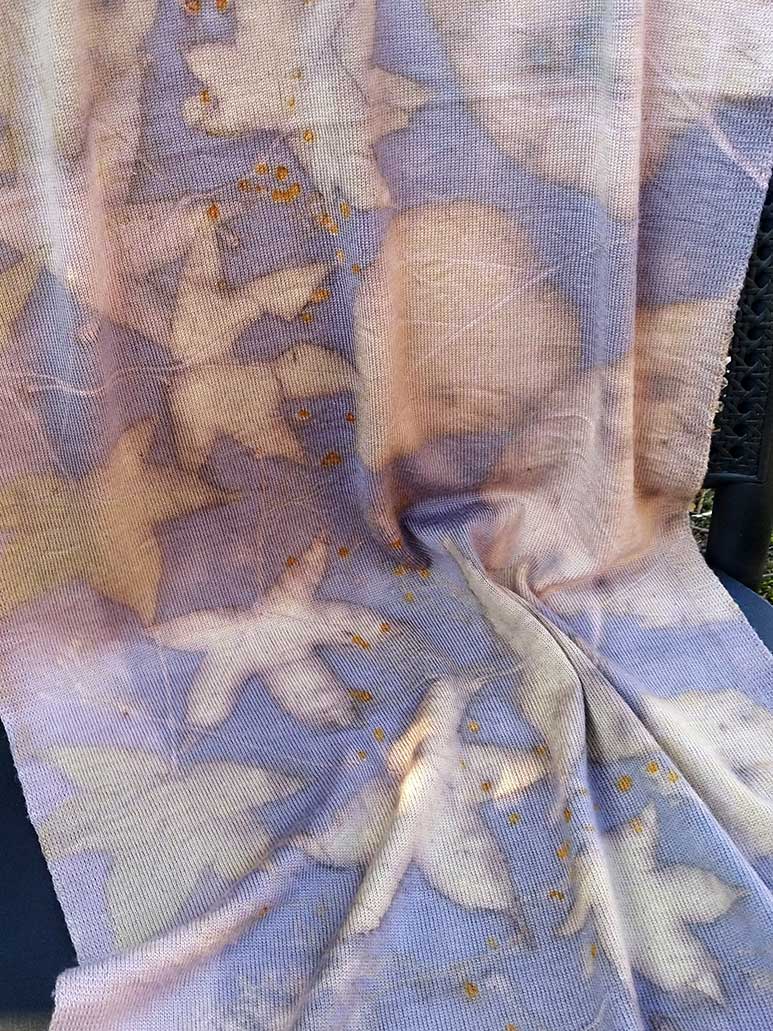 Stola lana merino ecoprint -L78-05