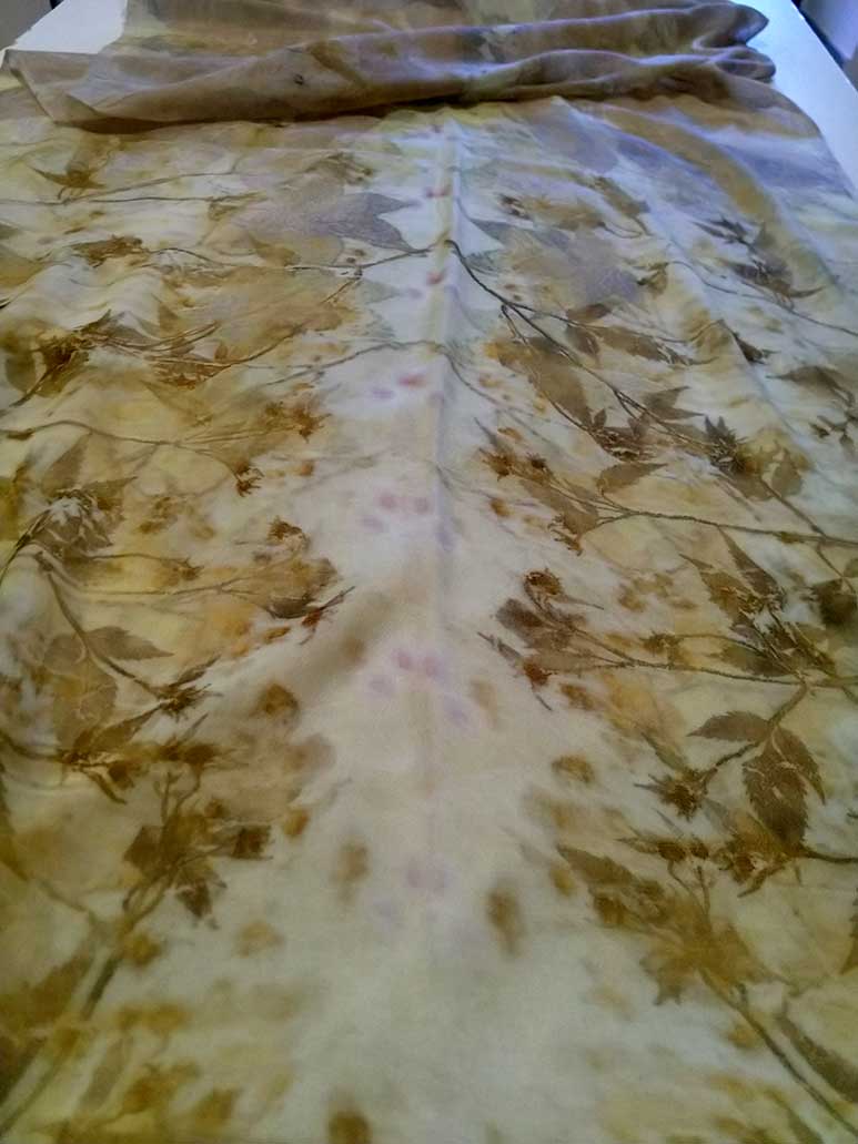 Stola lana e seta Ramage Ecoprint -L114-04
