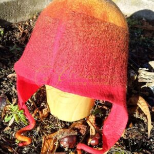 Cappello in lana feltrata "Arcobaleno"