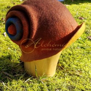 Cappello in lana feltrata "Ruggine"