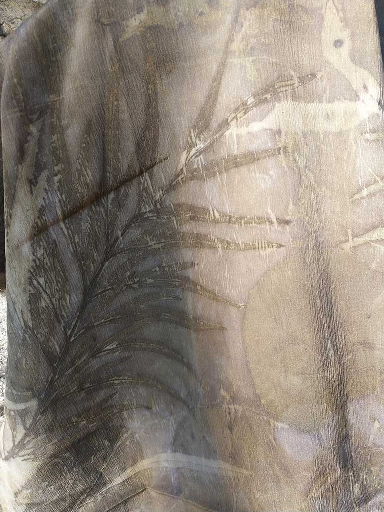 stola pura seta ecoprint - Rete -S12-01