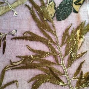 Stola in lana merino - Ecoprint - Ametista