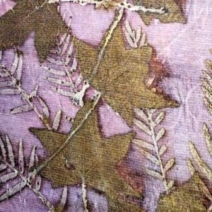 Stola in lana merino - Ecoprint - Foliage