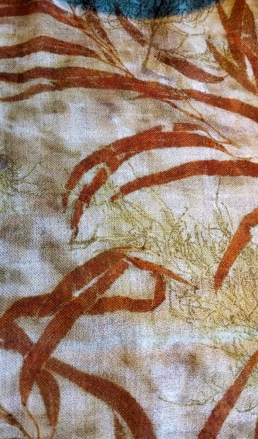 Stola in lana cashmere - Ecoprint - Stagno