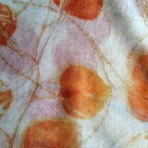 Stola in lana e seta - Ecoprint - Passioni