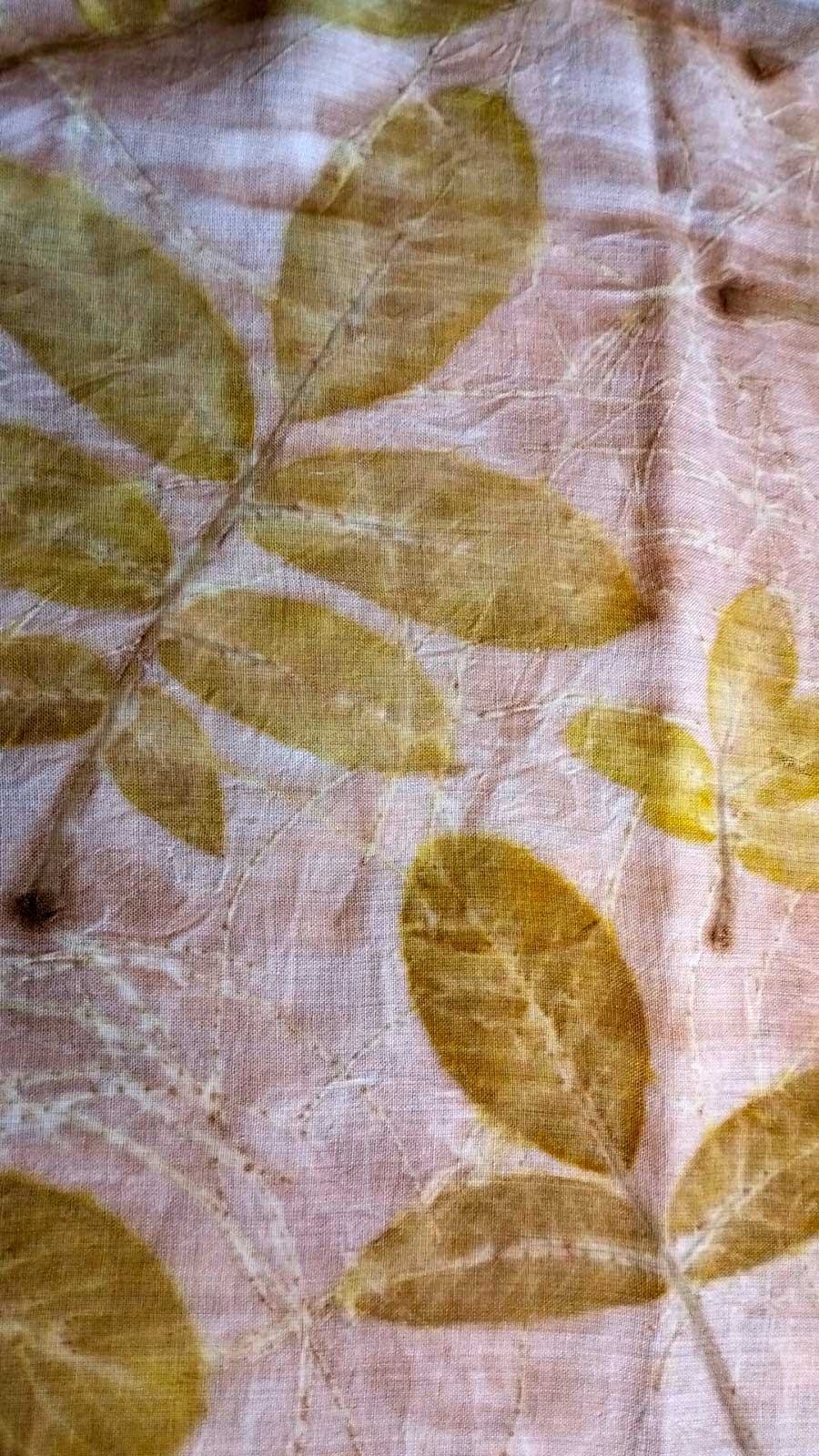 Stola in lana e seta - Ecoprint - Verdolando