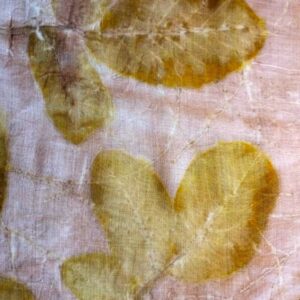 Stola in lana e seta - Ecoprint - Verdolando