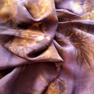 Stola in pura seta - ecoprint - Nel buio