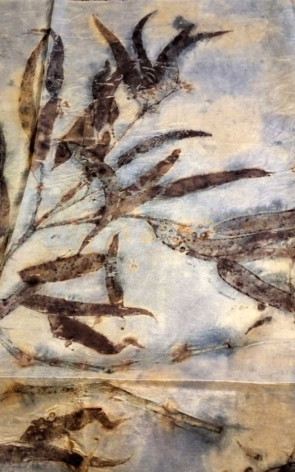 Stola in pura seta - ecoprint - Sogno