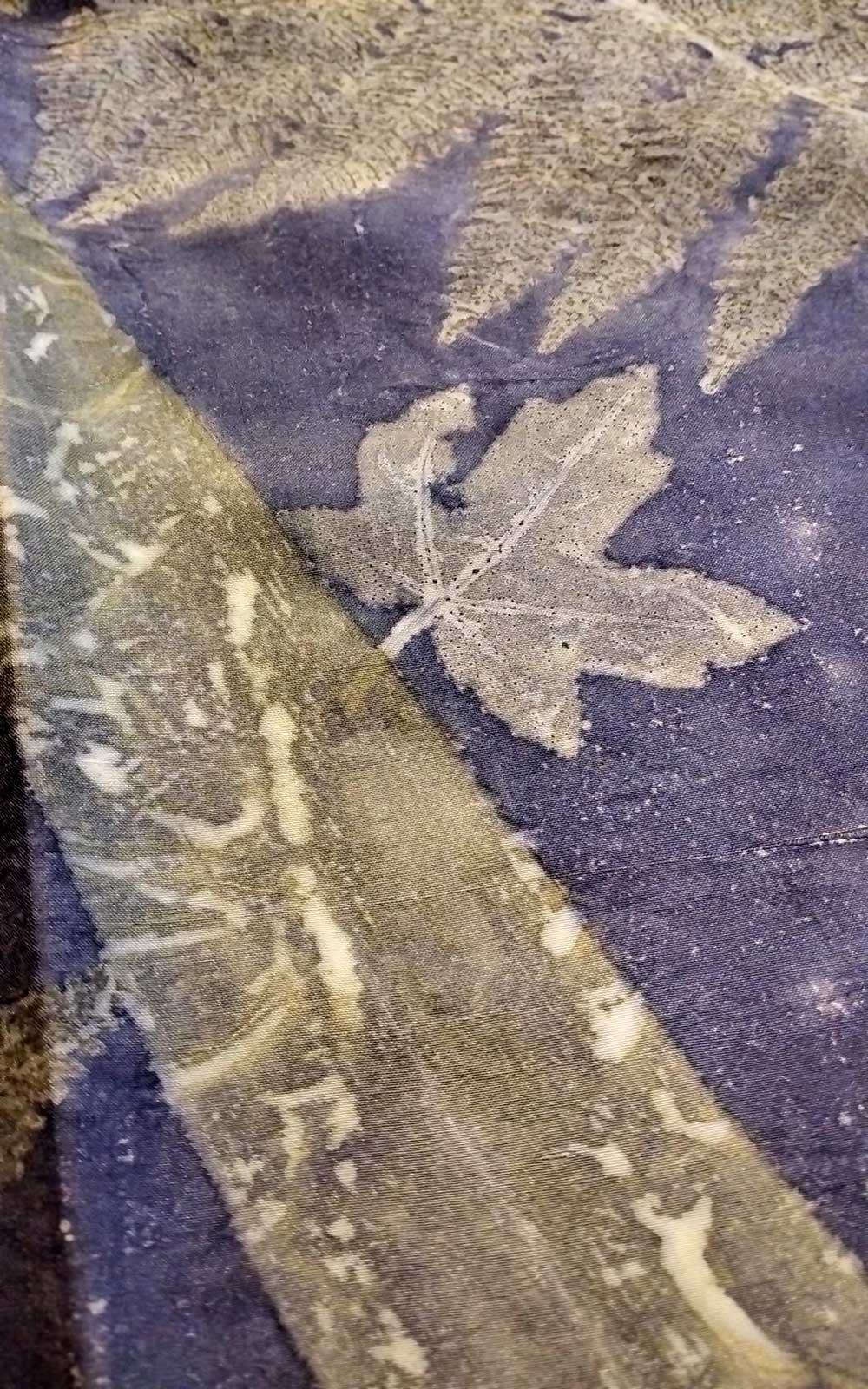 Stola in pura seta - ecoprint - Chicca piccola