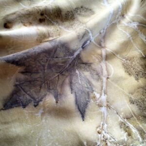 Stola in pura seta - ecoprint - Impressioni
